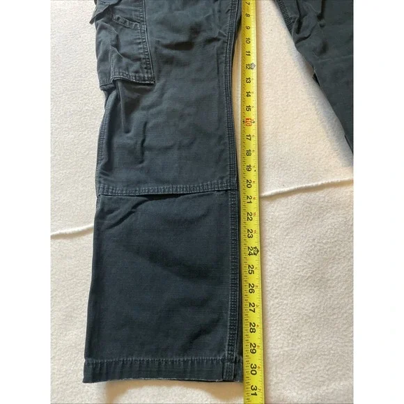 Carhartt Double Knee Cargo Pants Mens Size 34x32 Black Workwear Streetwear - Picture 3 of 8